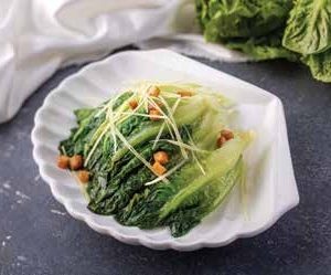咸鱼姜丝炒油麦菜