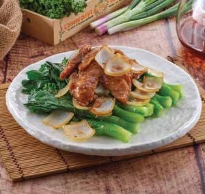 XO酱皇鸡茸饼炒香港芥兰