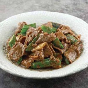 孜然秋葵炒澳洲肥牛